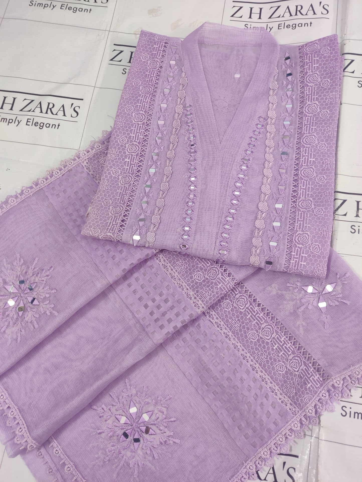 Lilac Mirror Laced 2pc