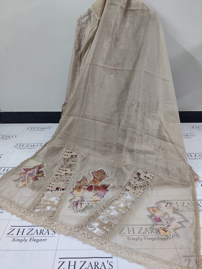 Beige Khaddar 3pc