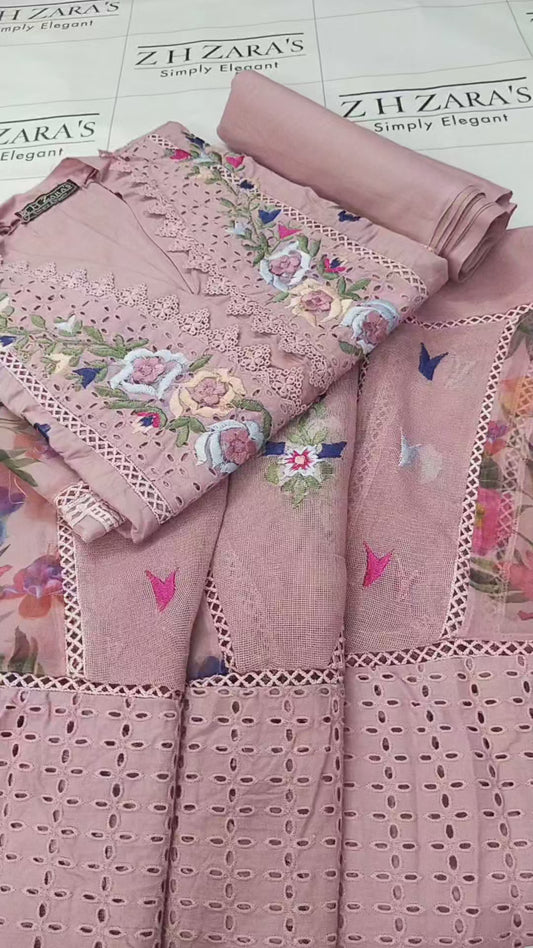 Luxury Lawn Teapink 3pc