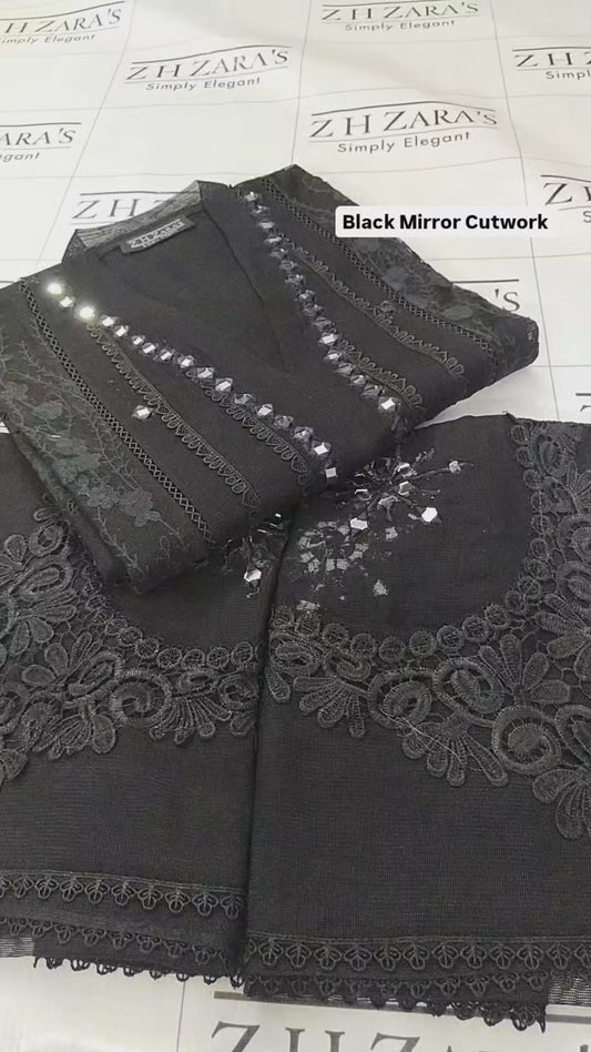 Black Mirror Cutwork 2pc