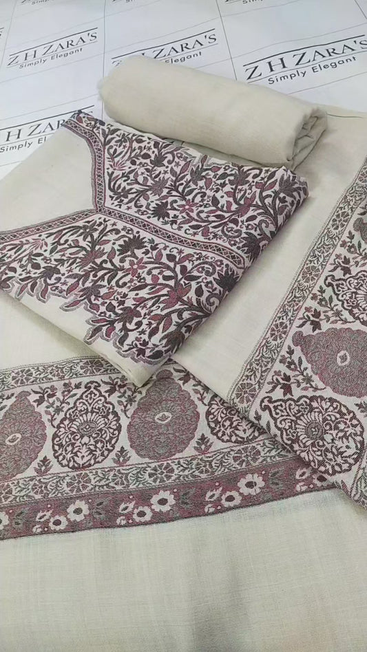 Foan Ivory Kani Pashmina 3pc