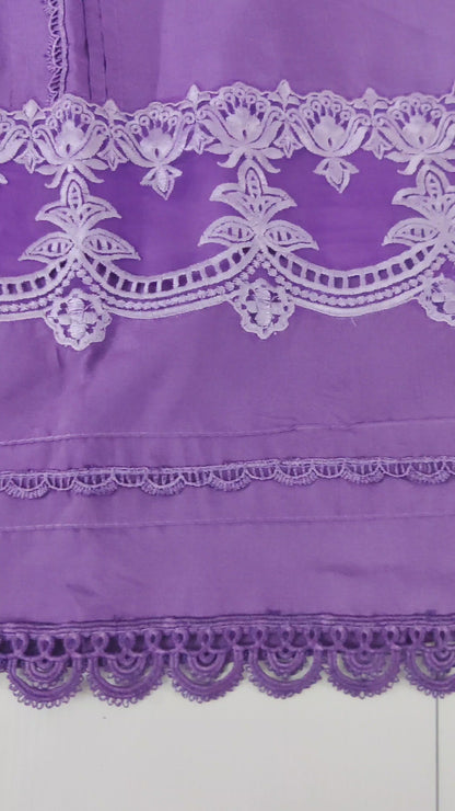 Purple Viscose Lawn 3pc