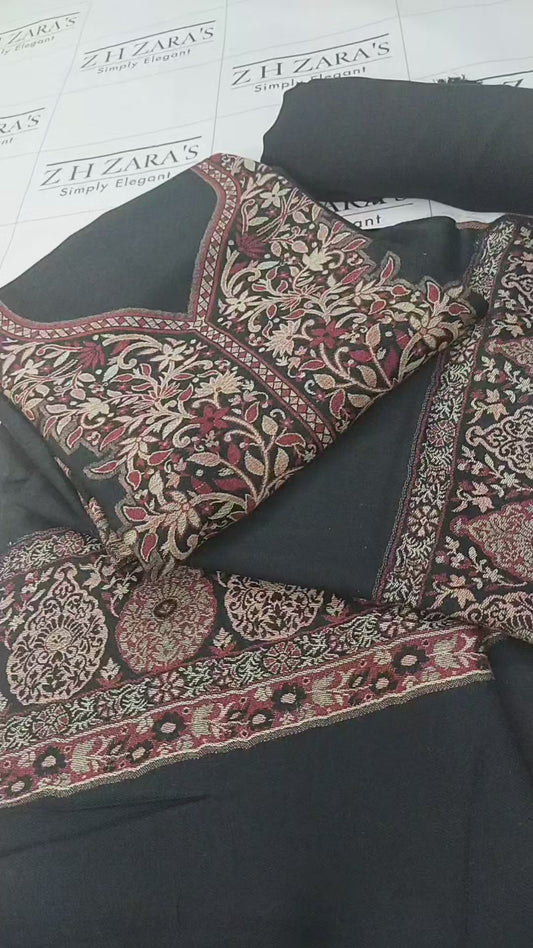 Black Kani Pashmina 3pc