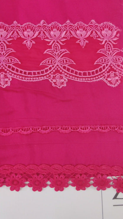 Hot Pink Viscose Lawn 3pc